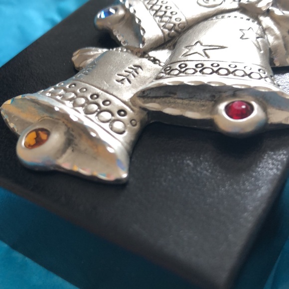 Pewter Christmas Bells Ornament - Picture 6 of 7